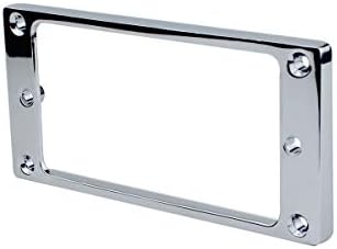 Guyker Flat Metal Humbucker Pickup Mounting Ring Set - Bridge Neck Pickups Cover Frame Replacement Part for Electric Guitar or Precision Bass(2PCS, Chrome)
