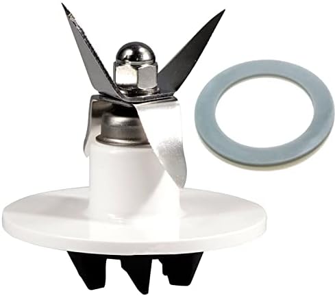Replacement Blender Cutting Assembly with seal ring Gaskets,Compatible with Cuisinart blender or Food Processor BFP-703 CBT-500W SPB-10 SPB-7 (Cutting assembly blade, White)