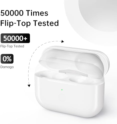 Wireless Charging Case Compatible with AirPods Pro 1st & 2nd Gen, Type C Charger Case Replacement with USB-C Charging Port(No Earbuds)