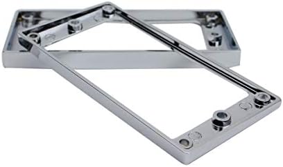 Guyker Flat Metal Humbucker Pickup Mounting Ring Set - Bridge Neck Pickups Cover Frame Replacement Part for Electric Guitar or Precision Bass(2PCS, Chrome)