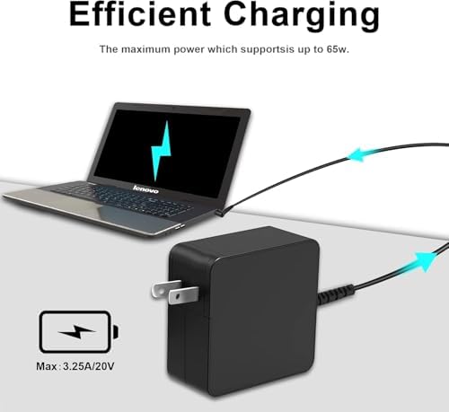 65W 45W AC Adapter Laptop Charger Replacement for Lenovo IdeaPad 3 5 110 310 320 330 330s S145 S340 Series Charger 110-15ISK 320-15ABR 320-15IAP 330-15IGM 330S-15IBK S340-15IWL 1-14AST-05 Power Cord
