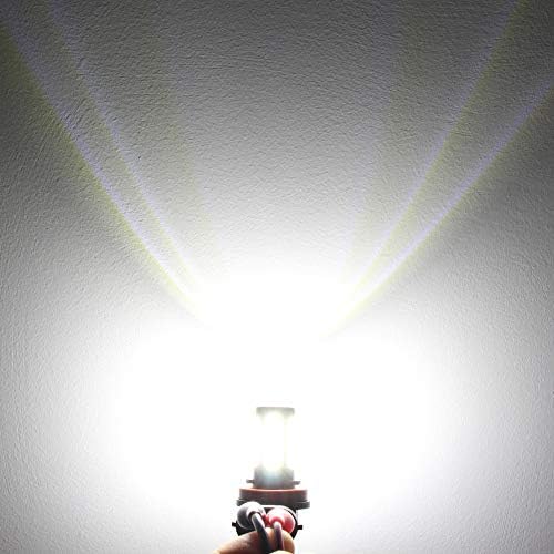 Alla Lighting Super Bright H8 H11 LED Fog Lights Bulbs or DRL, 6000K Xenon White H16 H11LL H8LL H1155 Replacement, 2800Lms 5730 33-SMD 12V for Cars, Trucks, SUVs, Vans