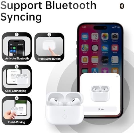 Wireless Charging Case Compatible with AirPods Pro 1st & 2nd Gen, Type C Charger Case Replacement with USB-C Charging Port(No Earbuds)