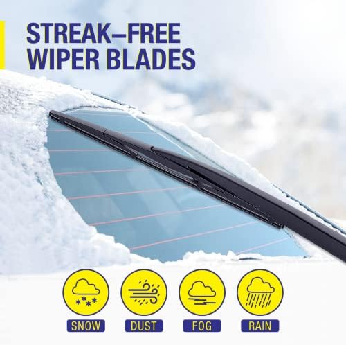 5 PLUS 12" Rear Wiper Blades Replacement For TOYOTA RAV4 2023-2019,2012-2001, Highlander 2019-2001,Land Cruiser 2019-2013,2011-2008, Yaris 2019,11-06 Venza 14-09, BACK Windshield Wiper Blades(12-A)