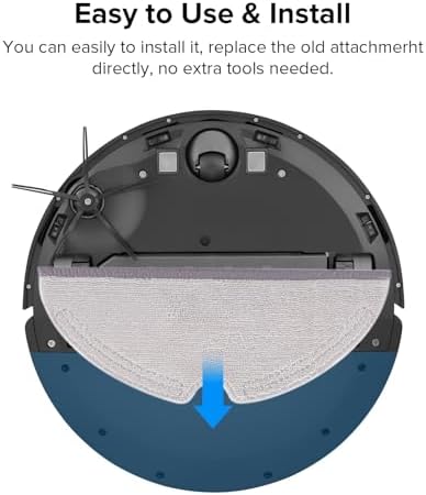 roborock Microfiber Mop Cloth 2 Packs Compatible with E Series, S5, S5 Max, S6, S6 Pure, S6 MaxV, Q5, Q5 Pro, Q5 Pro+, Q7, Q7Max, Q8Max and Q8Max+ Robot Vacuum Cleaner, Replacement Accessories