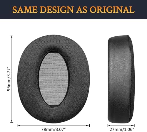 SOULWIT Cooling Gel Replacement Earpads for Sony WH-H910N H910 h.Ear on 3 Wireless Noise-Canceling Headphones, Ear Pads Cushions with Noise Isolation Foam - Black