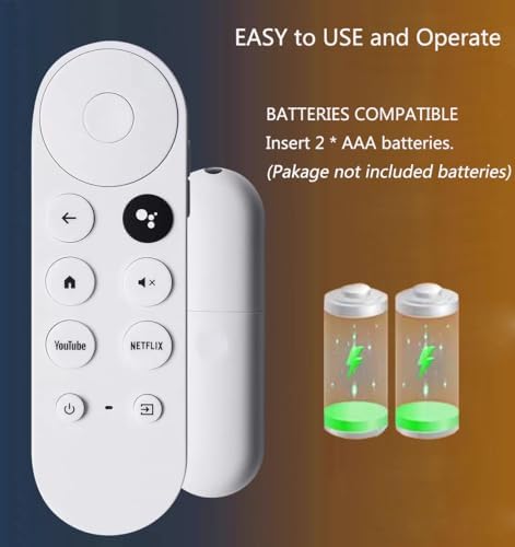 Replacement Voice Remote for Google Chromecast TV, Remote Control for G9N9N, GA01409-US, GA01920-US, GA01919-US, GA01923-US, GA02463