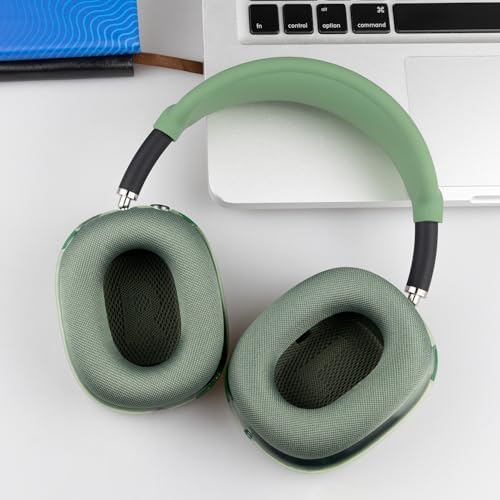 SOPROM Ear Pads Replacement for Airpods Max Over-Ear Headphones, Earpads Cushions with Durable Mesh Fabric, Softer Foam - Green