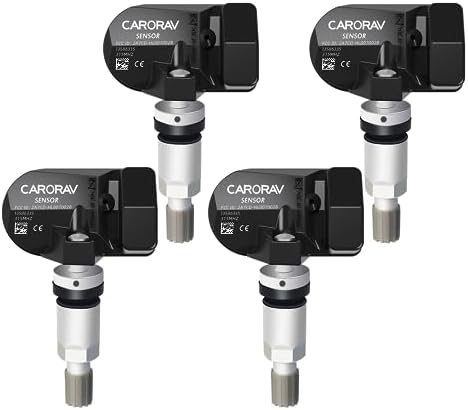 TPMS Sensor GM, 4-Pack Tire Pressure Sensor Replacement for GM Chevy GMC Cadillac Buick, 315MHz OE Replaces# 13586335, 13581558, 13598771, 13598772
