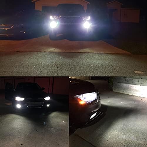 Alla Lighting Super Bright H8 H11 LED Fog Lights Bulbs or DRL, 6000K Xenon White H16 H11LL H8LL H1155 Replacement, 2800Lms 5730 33-SMD 12V for Cars, Trucks, SUVs, Vans