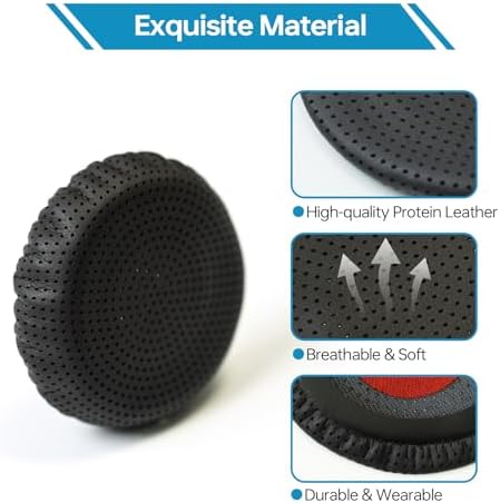 Ear Pads for Poly Headset, Replacement Ear Cushion Cover for Plantronics Blackwire 3320 3325 C310 C320 C3210 C3220 C3225, Cushions Ear Pads Cover for Jabra PRO 920 930 935 9450 9460 (2 PCs)