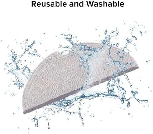 roborock Microfiber Mop Cloth 2 Packs Compatible with E Series, S5, S5 Max, S6, S6 Pure, S6 MaxV, Q5, Q5 Pro, Q5 Pro+, Q7, Q7Max, Q8Max and Q8Max+ Robot Vacuum Cleaner, Replacement Accessories