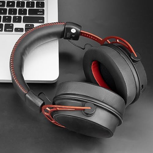 SOULWIT Cooling Gel Replacement Earpads Cushions for HyperX Cloud 1/2/3/Pro/Core/Alpha/Alpha S/Alpha Pro/Flight/Flight S/Stinger/Stinger S, CloudX Stinger/Stinger Core/Flight Headset - Black