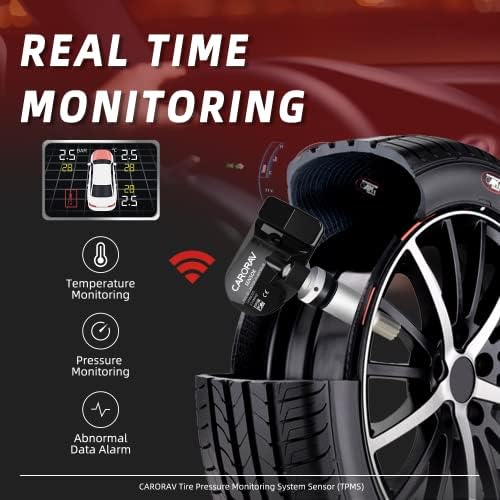TPMS Sensor GM, 4-Pack Tire Pressure Sensor Replacement for GM Chevy GMC Cadillac Buick, 315MHz OE Replaces# 13586335, 13581558, 13598771, 13598772