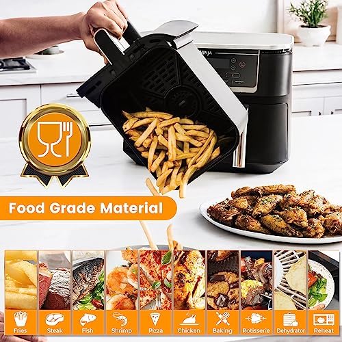 Air Fryer Grill Pan for Ninja AD350CO DZ401 Foodi 10 Quart 6 in 1 DualZone XL 2 Baskets Air Fryer, Replacement Air Fryer Crisper Plate Grill Plate Tray Accessories, Dishwasher Safe