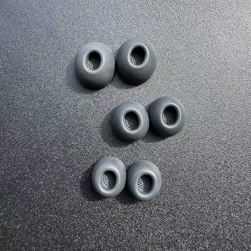 Replacement for Galaxy Buds3 Pro Earbuds Tips Silicone Ear Tips, Galaxy Buds 3 Pro Eartips S/M/L 3 Size 3 Pairs Upgrade Black 913b3