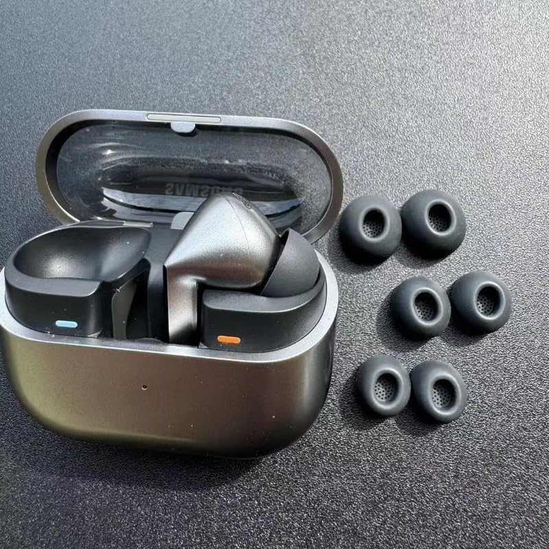 Replacement for Galaxy Buds3 Pro Earbuds Tips Silicone Ear Tips, Galaxy Buds 3 Pro Eartips S/M/L 3 Size 3 Pairs Upgrade Black 913b3