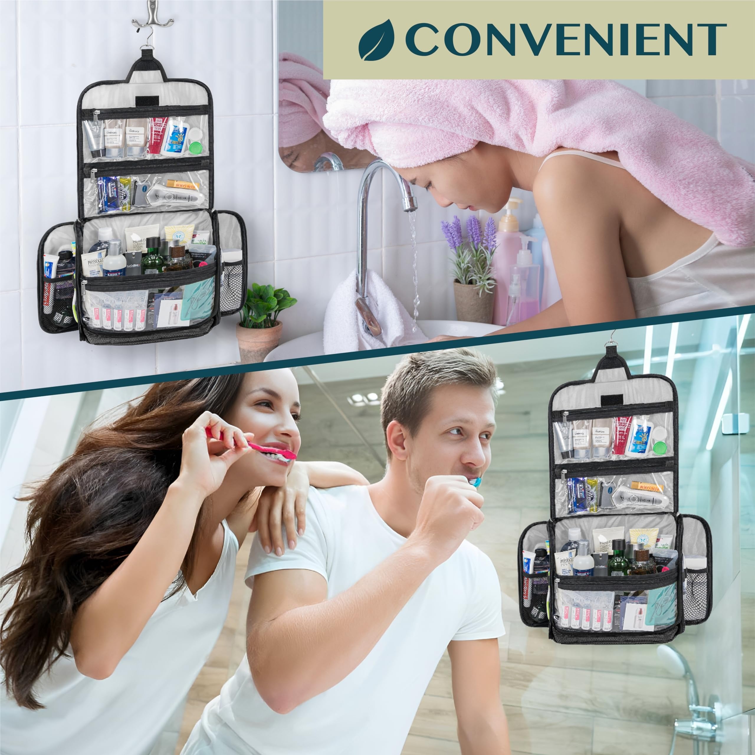 Large Capacity Hanging Toiletry Organizer