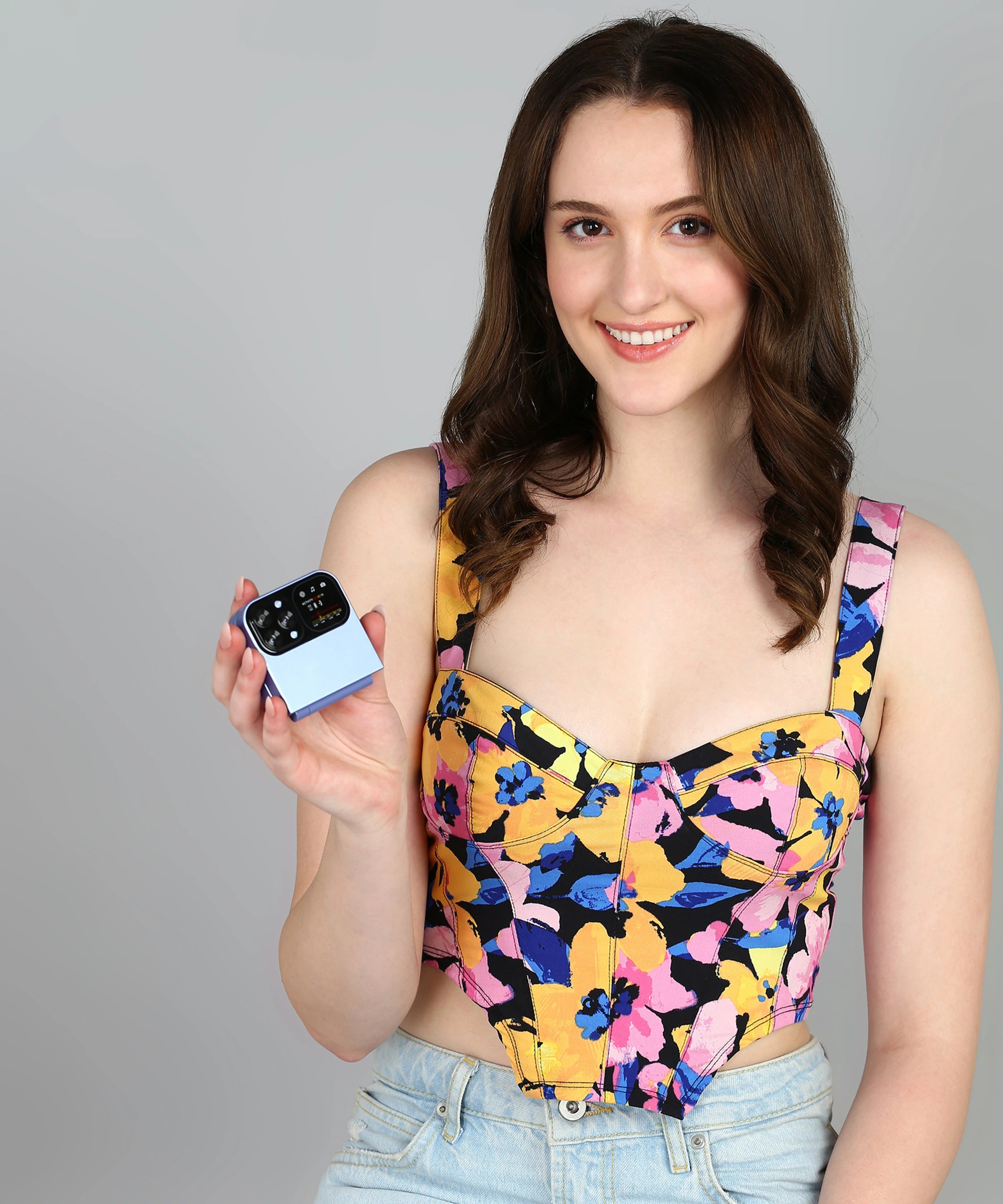 Compact Flip Keypad Mobile Phone