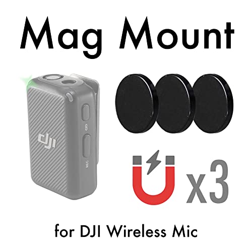 ULTRA SECURE Magnets for DJI Mic, DJI Mic 2, and DJI Mic Mini - High Power N50 Rated Replacement Magnet [ 3 Pack ]