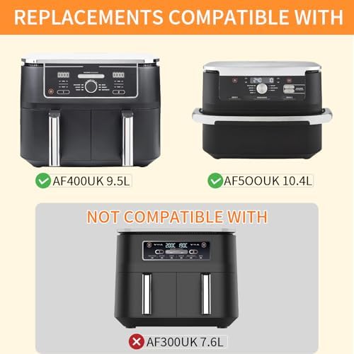 Air Fryer Grill Pan for Ninja AD350CO DZ401 Foodi 10 Quart 6 in 1 DualZone XL 2 Baskets Air Fryer, Replacement Air Fryer Crisper Plate Grill Plate Tray Accessories, Dishwasher Safe