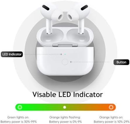 Wireless Charging Case Compatible with AirPods Pro 1st & 2nd Gen, Type C Charger Case Replacement with USB-C Charging Port(No Earbuds)