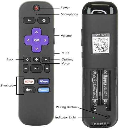OEM Replacement Roku RC-AL2 Remote Control - RF with Voice - For Roku Streaming Stick HDMI