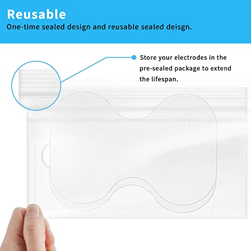 TENS Unit Replacement Pads - Pack of 6 Extra Large Butterfly Shaped Electrode Squares
