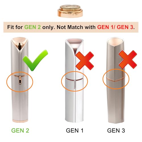 tuokiy Replacement Heads for Flawless Finishing Touch Facial Hair Removal Tool for Women. Just fit Gen 2 Hair Removal Device