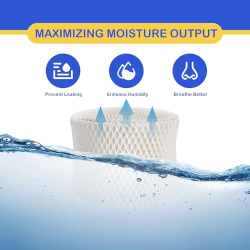 MDH-0103JB Humidifier Wicking Filter Replacement Compatible With Mainstays MDH-0103JB, Made With Wood Pulp, Paper Filter, 3 Pack