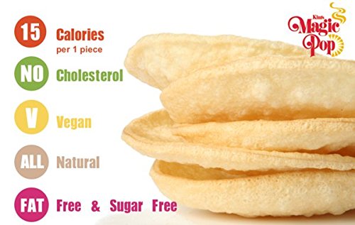 Kim's Magic Pop Freshly Popped Rice Cakes | Keto, Vegan | Whole Wheat Flavor | 6 Bags | 15 Cakes per Bag | Low Carb, Sugar Free, Fat Free, Natural, Multigrain Korean Snack | Easy Bread, Chip, Cracker Replacement