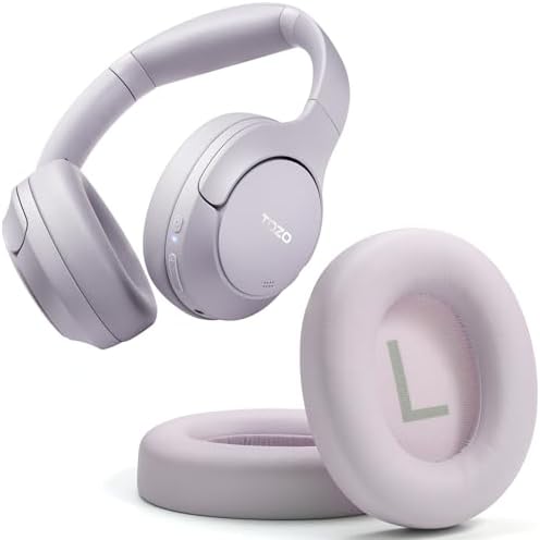 TOZO HT2 Hybrid Active Noise Cancelling Headphones, Wireless Over Ear Bluetooth Headphones, + HT2 Replacement Ear Pads
