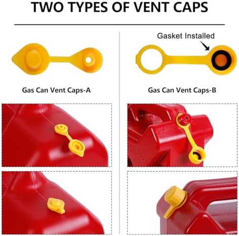 Gas Can Spout Replacement Kit, Gas Can Nozzle Replacement (3 Kit), For most 1/2/5/10 Gallon Gas Cans.The seal is fully installed you can use it directly. Replacement gas can spout (Yellow)