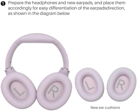 TOZO HT2 Hybrid Active Noise Cancelling Headphones, Wireless Over Ear Bluetooth Headphones, + HT2 Replacement Ear Pads