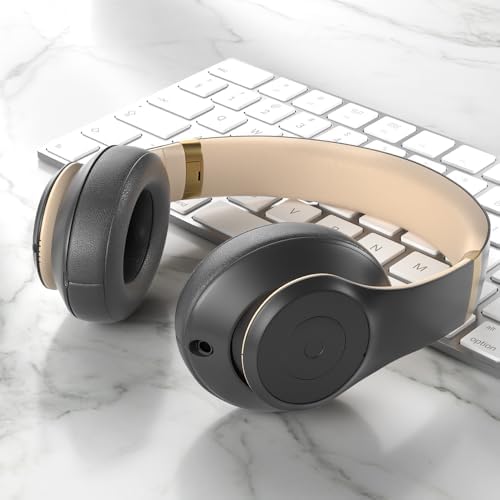 FEYCH Beats Studio Replacement Earpads 2 Pieces Noise Isolation Memory Foam Ear Cushions Cover for Beats Studio 2.0 Wired/Wireless B0500/ B0501 & Beats Studio 3.0(Titanium)