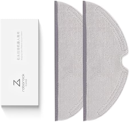 roborock Microfiber Mop Cloth 2 Packs Compatible with E Series, S5, S5 Max, S6, S6 Pure, S6 MaxV, Q5, Q5 Pro, Q5 Pro+, Q7, Q7Max, Q8Max and Q8Max+ Robot Vacuum Cleaner, Replacement Accessories