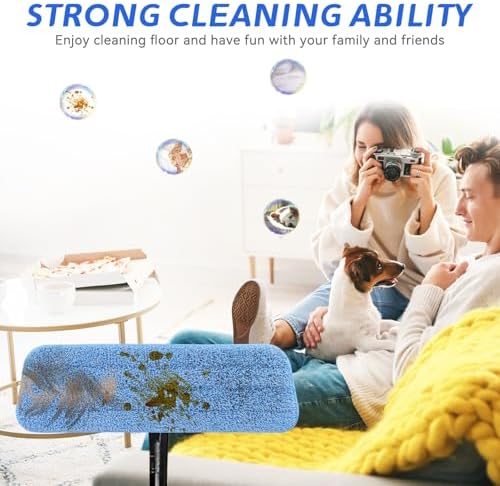 Replacement Microfiber Pad for Rubbermaid Commercial 18 Inch and 17 Inch Mop - 10 Pack Wet & Dry Commercial Cleaning Refills Reusable Mop Refills Fit for Any Microfiber Flat Mop 18" 17" - Trapezium