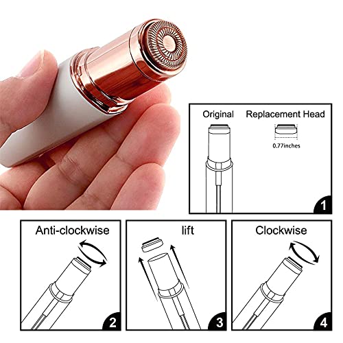 tuokiy Replacement Heads for Flawless Finishing Touch Facial Hair Removal Tool for Women. Just fit Gen 2 Hair Removal Device
