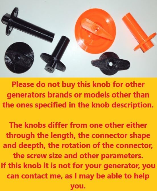 Replacement Knob Switch Run Choke for Generac Inverter Generator GP2200i or GP2500i - 3D printed part - new, 3d printed part