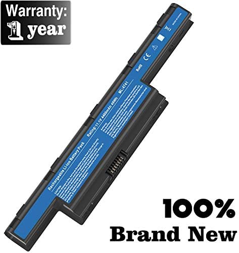 AS10D31 AS10D51 Notebook Battery Replacement Compatible with Acer Aspire 5253 5251 5336 5349 5551 5552 5560 5733 5733Z 5740 5735 5735Z, Gateway NV55C NV50A NV53A NV59C