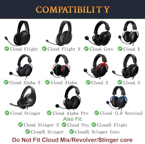 SOULWIT Cooling Gel Replacement Earpads Cushions for HyperX Cloud 1/2/3/Pro/Core/Alpha/Alpha S/Alpha Pro/Flight/Flight S/Stinger/Stinger S, CloudX Stinger/Stinger Core/Flight Headset - Black