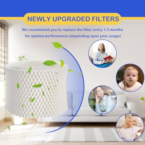 MDH-0103JB Humidifier Wicking Filter Replacement Compatible With Mainstays MDH-0103JB, Made With Wood Pulp, Paper Filter, 3 Pack