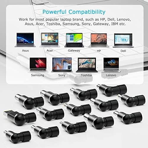 90W Universal AC Adapter Laptop Charger Replacement for Dell HP Acer Asus Lenovo IBM Toshiba Samsung Sony Fujitsu Notebook Ultrabook Chromebook Power Supply Cord