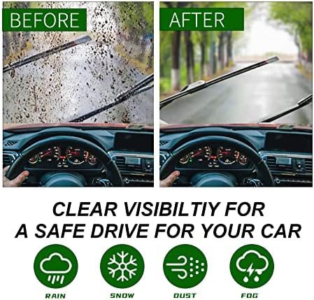 3 Factory Wiper Blade Replacement for Mazda CX-5 CX-9 02/2017-2021 2022 2023 Original Equipment Windshield Window Wiper Blades Set - 24"/18"/14"(Set of 3)