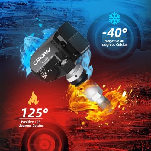 TPMS Sensor GM, 4-Pack Tire Pressure Sensor Replacement for GM Chevy GMC Cadillac Buick, 315MHz OE Replaces# 13586335, 13581558, 13598771, 13598772