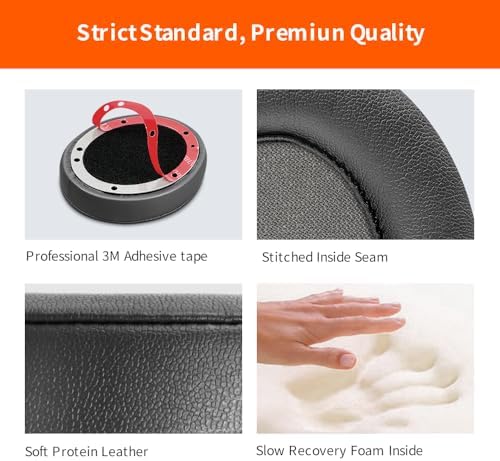 FEYCH Beats Studio Replacement Earpads 2 Pieces Noise Isolation Memory Foam Ear Cushions Cover for Beats Studio 2.0 Wired/Wireless B0500/ B0501 & Beats Studio 3.0(Titanium)