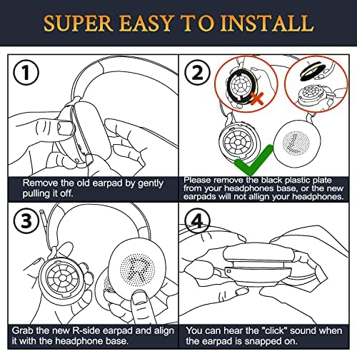 SOULWIT Earpads Replacement for Jabra Evolve2 65 (Evolve 2 65MS 65UC MS UC)/Evolve2 40 (40UC 40MS USB)/Elite 45h On-Ear Wireless Headset, Ear Pads Cushions with Softer Protein Leather - Black