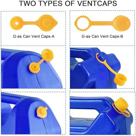 Can Spout Replacement Kit,Can Nozzle Replacement Kit for 1/2/5/10 Gal,Can Spouts for Old Style Tanks Easy to Install,with Screw Collar Caps, Spout Cover, Base Cap, Drill Bit(19)