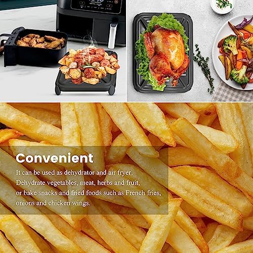 Air Fryer Grill Pan for Ninja AD350CO DZ401 Foodi 10 Quart 6 in 1 DualZone XL 2 Baskets Air Fryer, Replacement Air Fryer Crisper Plate Grill Plate Tray Accessories, Dishwasher Safe