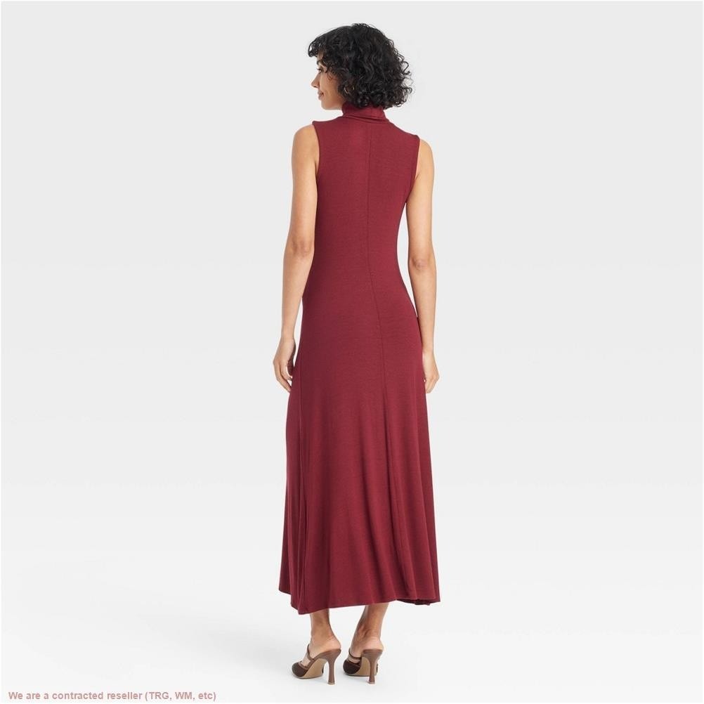 A New Day Burgundy Knit Midi Shift Dress